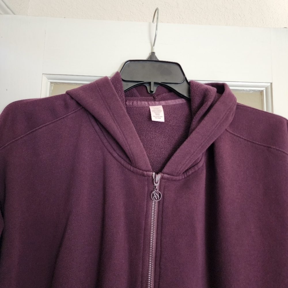Victoria's Secret Burgundy One Piece Jumpsuit Sweatsuit Comfy Cozy Warm XXL - Picture 4 of 15